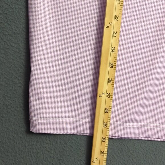 Rhoback Shirt Mens XL Purple Dogstooth Houndstooth Short Sleeve Polo Performance - Picture 6 of 8